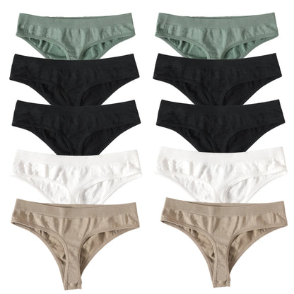 Seamless Thongs – Low Waist, Sporty – 10-Pack