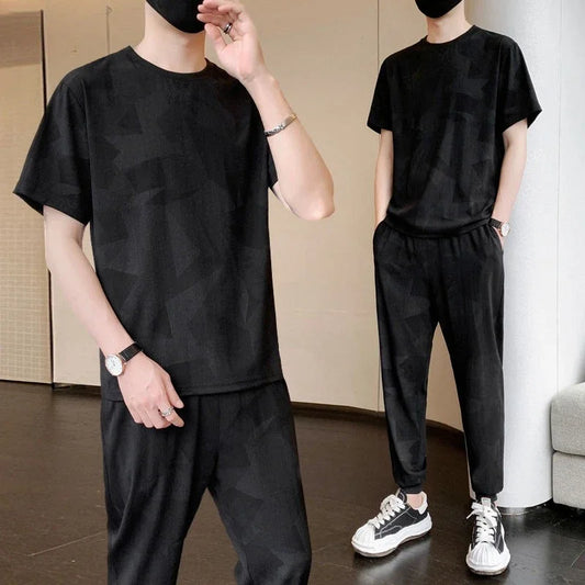 IceFlex Lounge Set – Slim Graphic Tee & Pants
