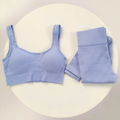AirKnit Sweat Set – Breathable Ribbed Yoga Suit