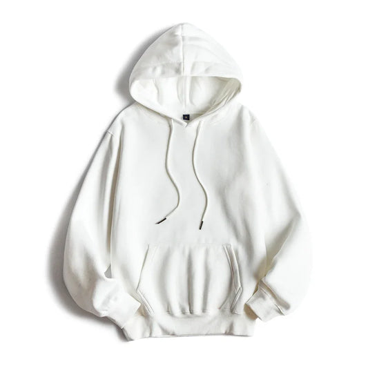 Streetwear Essential Hoodie — Black & White, Winter Outerwear