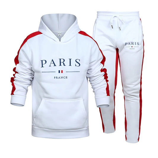 Outdoor Hoodie & Joggers Set – Winter 2-Piece Tracksuit