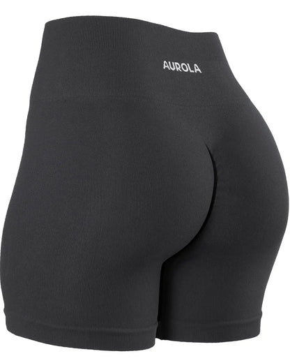 Seamless Scrunch Workout Shorts — Women's High Waist Gym & Yoga Fitness Shorts
