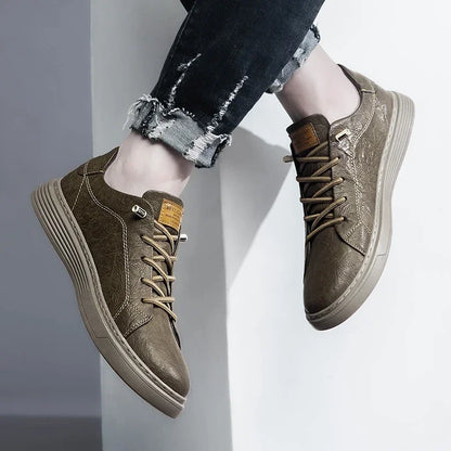 Genuine Leather Oxford Shoes — Italian Style with Rubber Sole