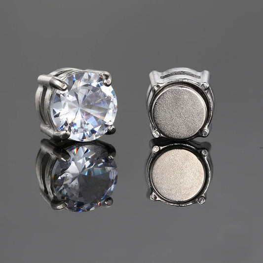 Magnetic Fake Earrings – Stainless Steel, Non-Piercing, Hip Hop Unisex Jewelry