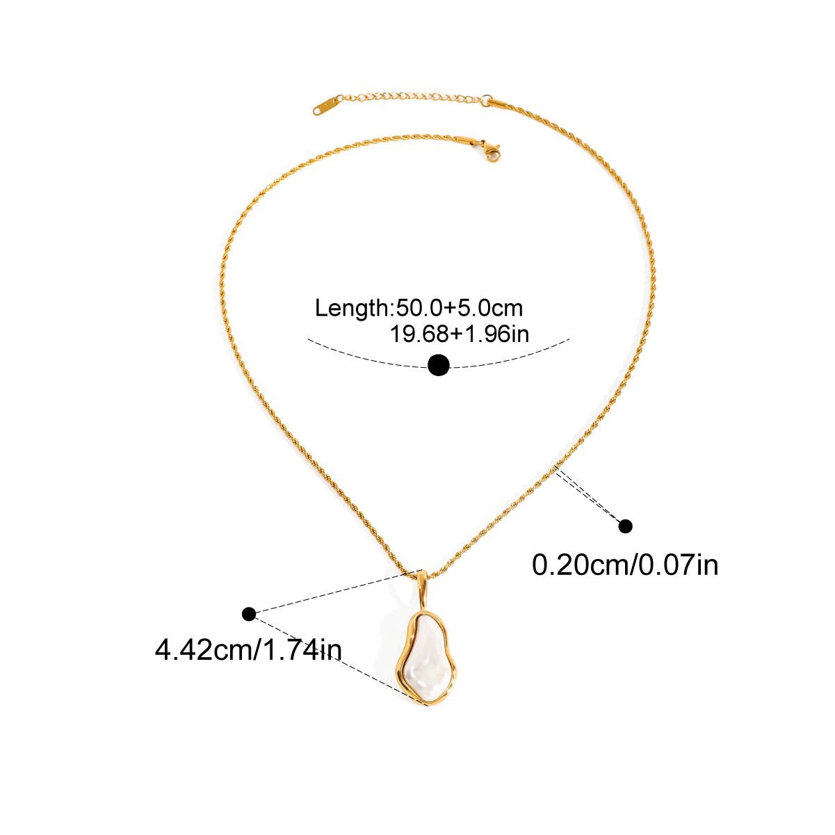 Shell Pearl Jewelry Set – Gold-Plated Trio