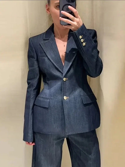 Vintage Denim Pant Set
