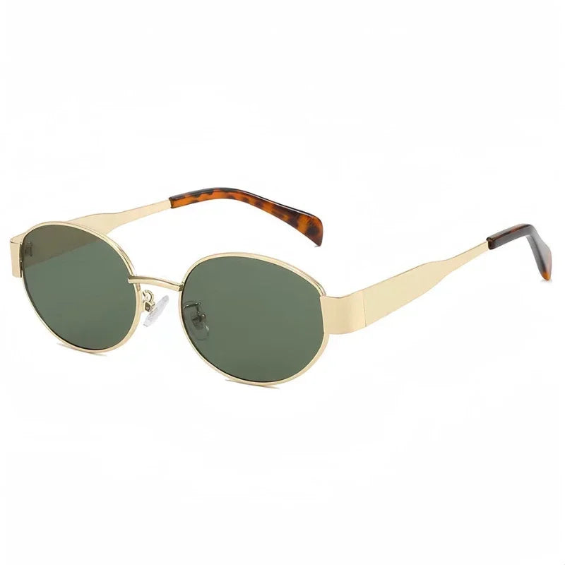 NovaShield | Oval Metal Sunglasses – Vintage Chic, Full UV Sunblock