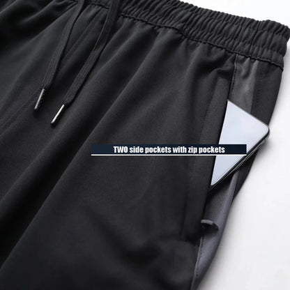 Running Pants with Zipper Pockets – Soccer Training & Jogging Trousers