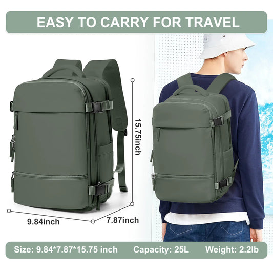 AeroFit Cabin Backpack – Ryanair 40x20x25 Underseat Daypack with Shoe Compartment