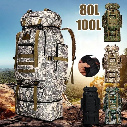 TrekMax 80L/100L Mountaineering Backpack – Tactical Outdoor Pack