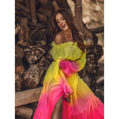 Off-Shoulder Print Set