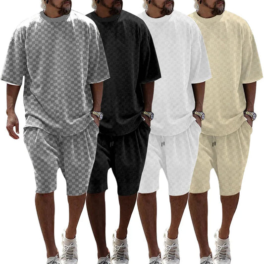 Lazio Plaid Set – Loose Shirt & Matching Shorts