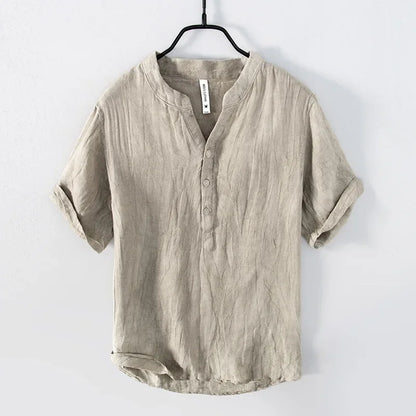 Linen Slim Fit Tee – Lightweight Summer