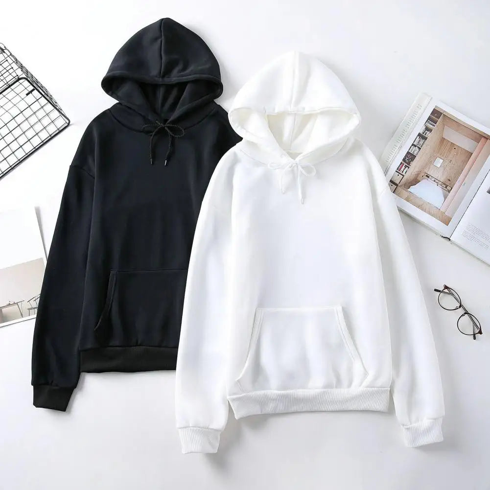 Drawstring Pocket Pullover — Soft, Warm, Loose Fit Hoodie