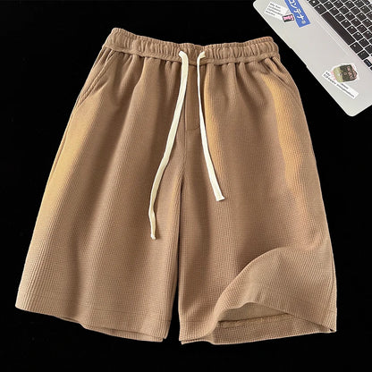 Waffle Knit Loose Shorts – Multi-Color