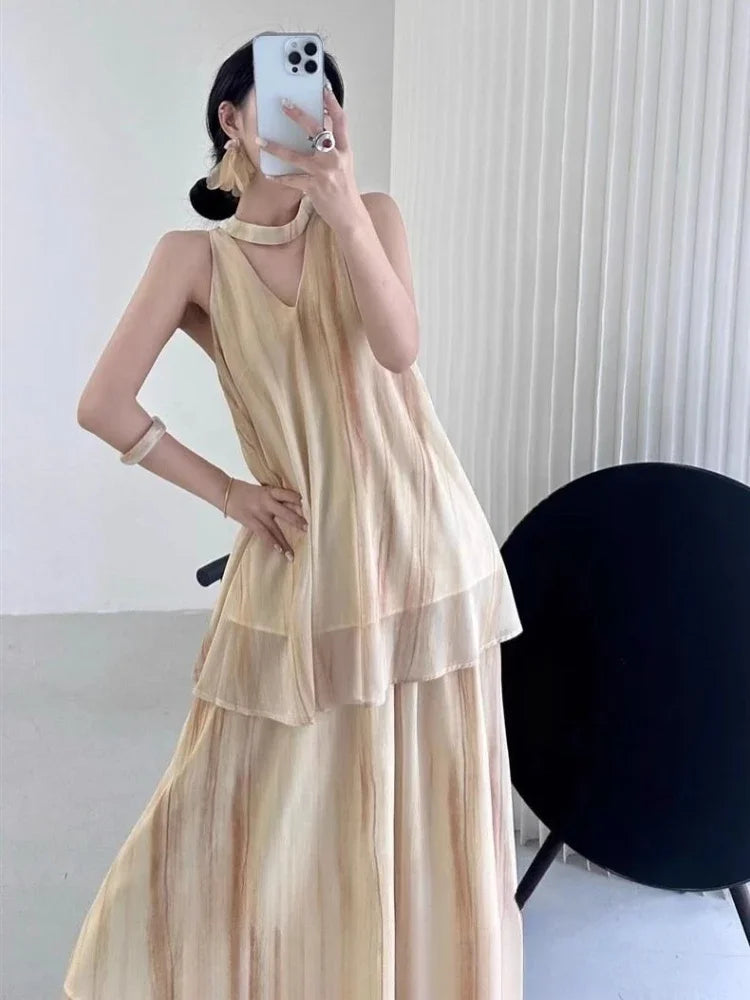 Korean Style Maxi Skirt Set – Festival Two Piece Outfit