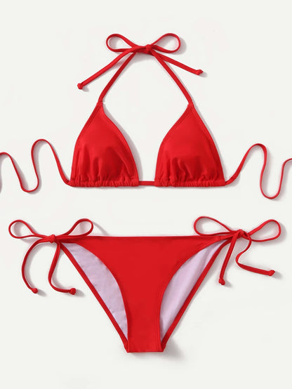 Tie-Side Triangle Bikini – Minimal Summer Fit