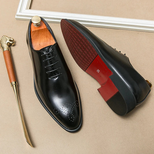 Premium Leather Oxford Shoes — Luxury Wedding & Office Footwear