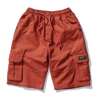 Baggy Hip-Hop Cargo Shorts with Elastic Waist