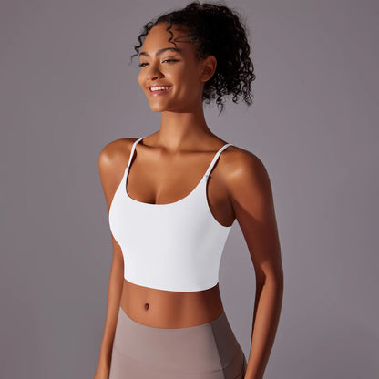 Breathable Sports Bra — Quick-Dry Nylon Seamless Yoga Vest