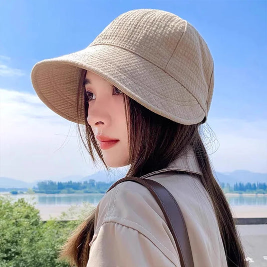 Foldable Wide Brim Bucket Hat | Adjustable Cotton – UV Protection Fisherman Cap