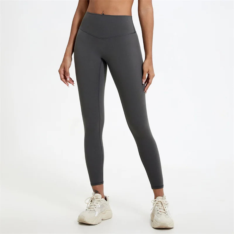 High Waist Soft Fabric Yoga Pants — Breathable Push-Up Running Leggings