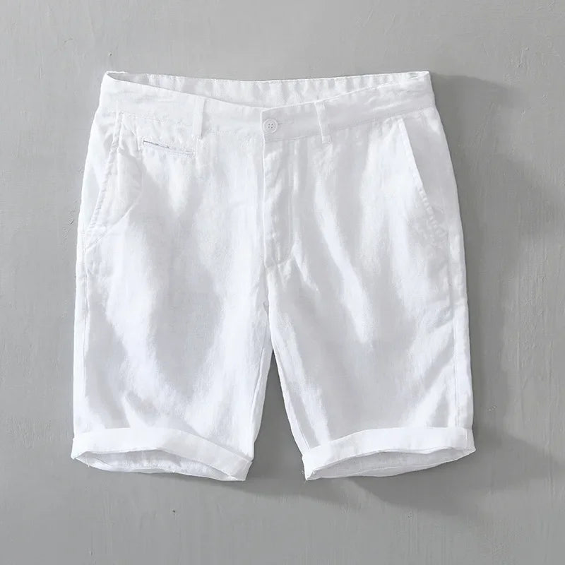 100% Linen Slim Shorts – Summer Streetwear