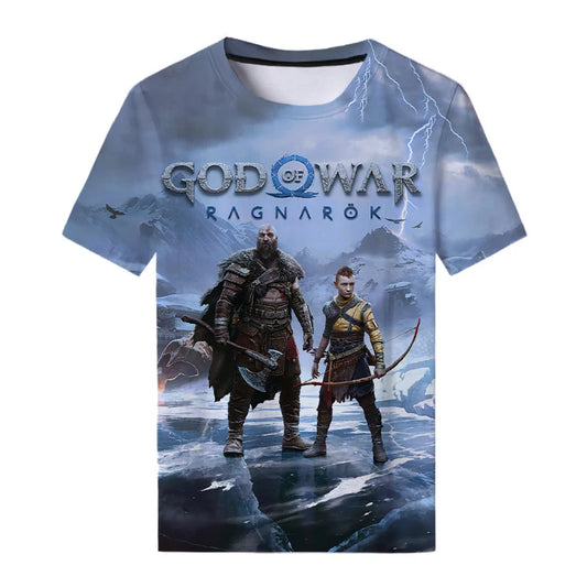 3D Game Print Tee – Oversized Casual