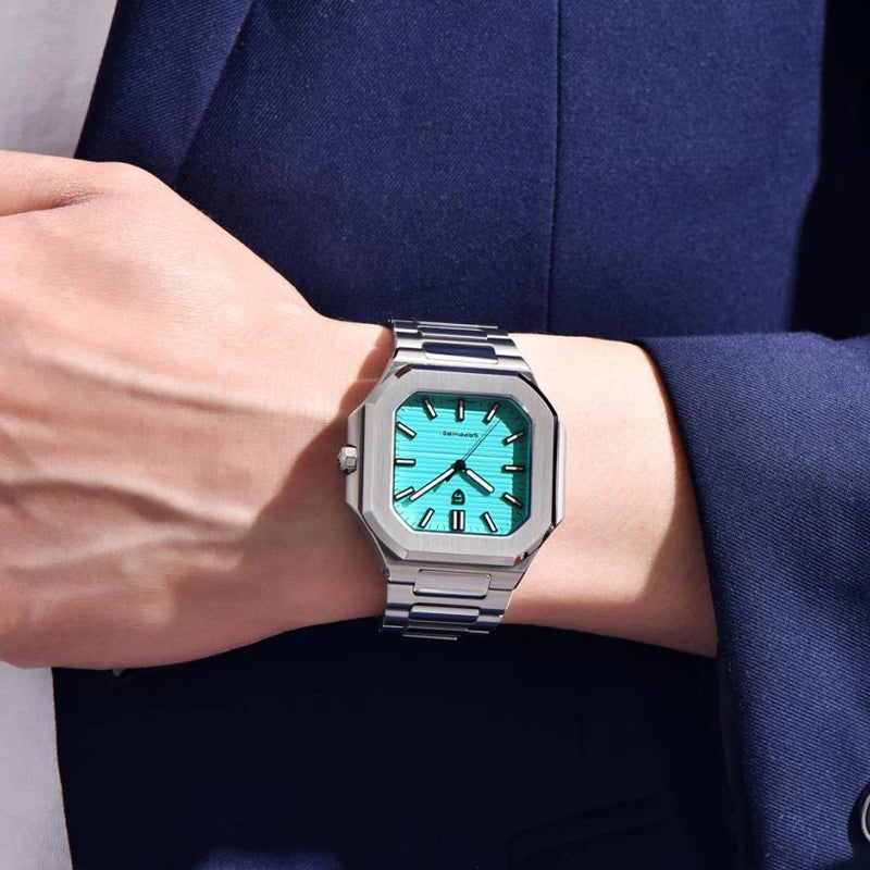 Quartz Sports Watch – Sapphire Glass, Waterproof, Stainless Steel Build