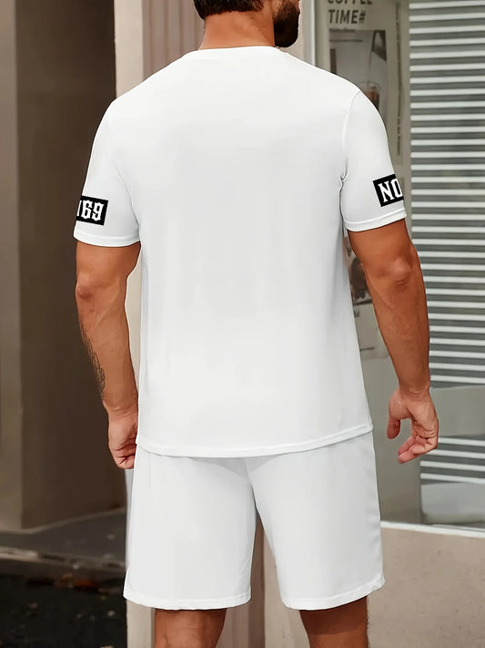 Lisbon Letter Set – Printed Tee & Casual Shorts