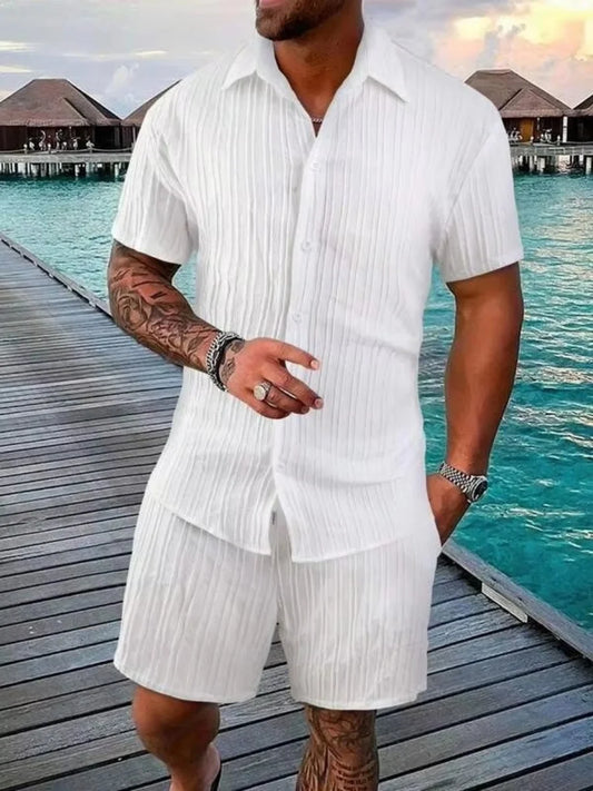 Polo Shirt & Loose Shorts Set – Urban Summer Casual
