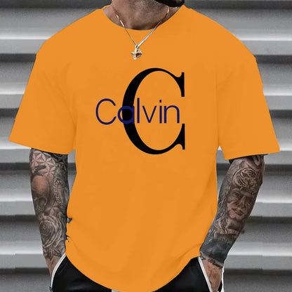 Letter Print Cotton Tee – Casual Urban