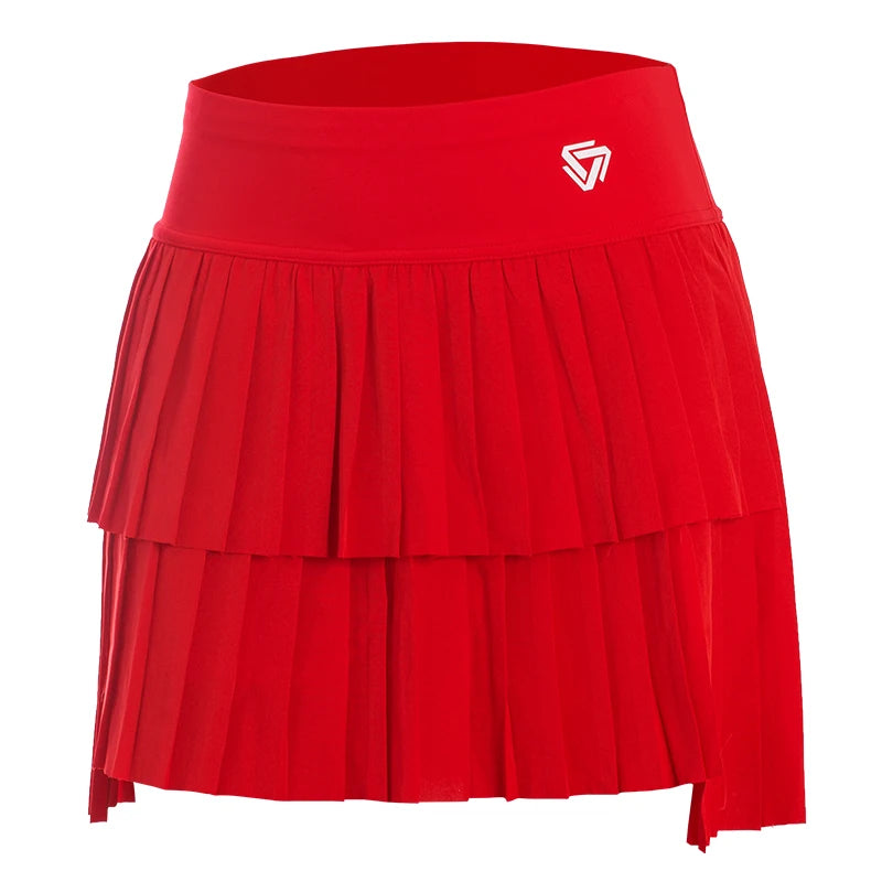 High Waist Double-Layer Pleated Skort — Athletic Golf & Tennis Workout
