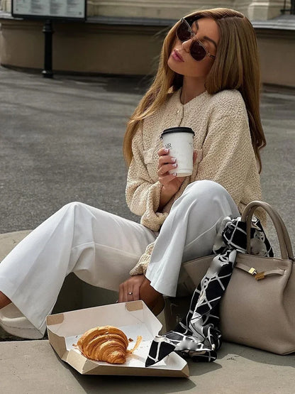 Single-Breasted Knit Cardigan