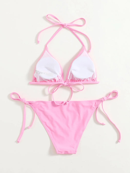 Tie-Side Triangle Bikini – Minimal Summer Fit
