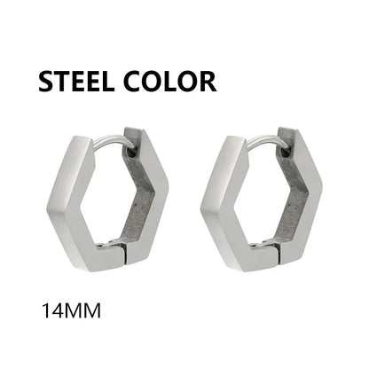 Geometric Triangle Stud Earrings – Punk Rock Style for Unisex