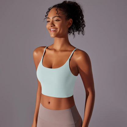 Breathable Sports Bra — Quick-Dry Nylon Seamless Yoga Vest