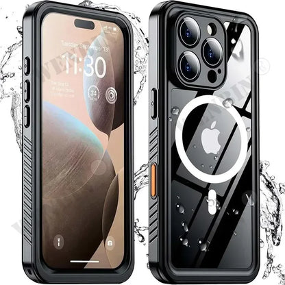 IP68 Waterproof Case – iPhone 15 to 17 Pro Max | Diving-Grade Full Body Protection + MagSafe