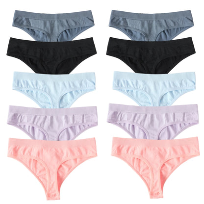 Seamless Thongs – Low Waist, Sporty – 10-Pack