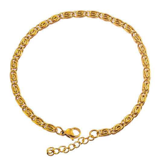 Link Chain Bracelet – Stainless Steel Gold Fashion Jewelry