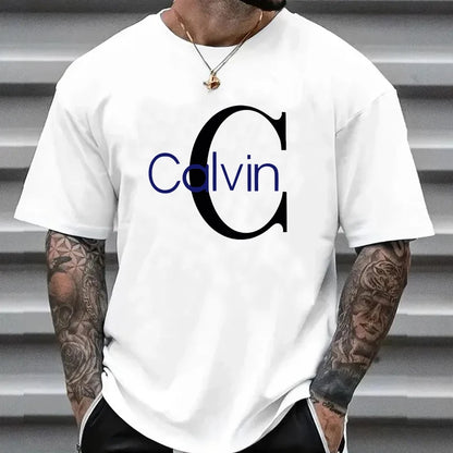 Letter Print Cotton Tee – Casual Urban
