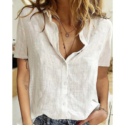 Soft Layers – Oversized Linen Shirt with Birds Print