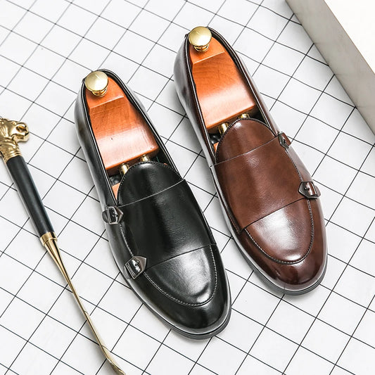 British Leather Flats — Classic All-Match Platform Loafers