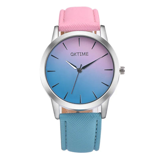 Leather Strap Creative Watch – Waterproof & Fashionable