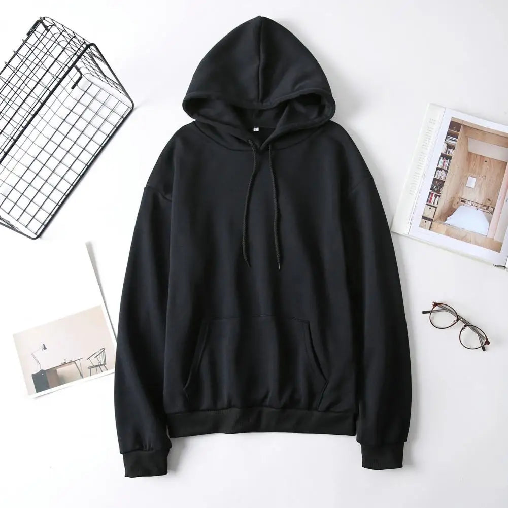 Drawstring Pocket Pullover — Soft, Warm, Loose Fit Hoodie