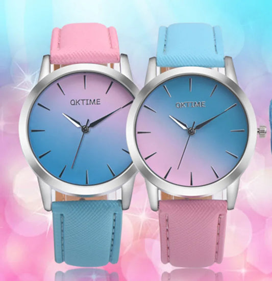 Leather Strap Creative Watch – Waterproof & Fashionable