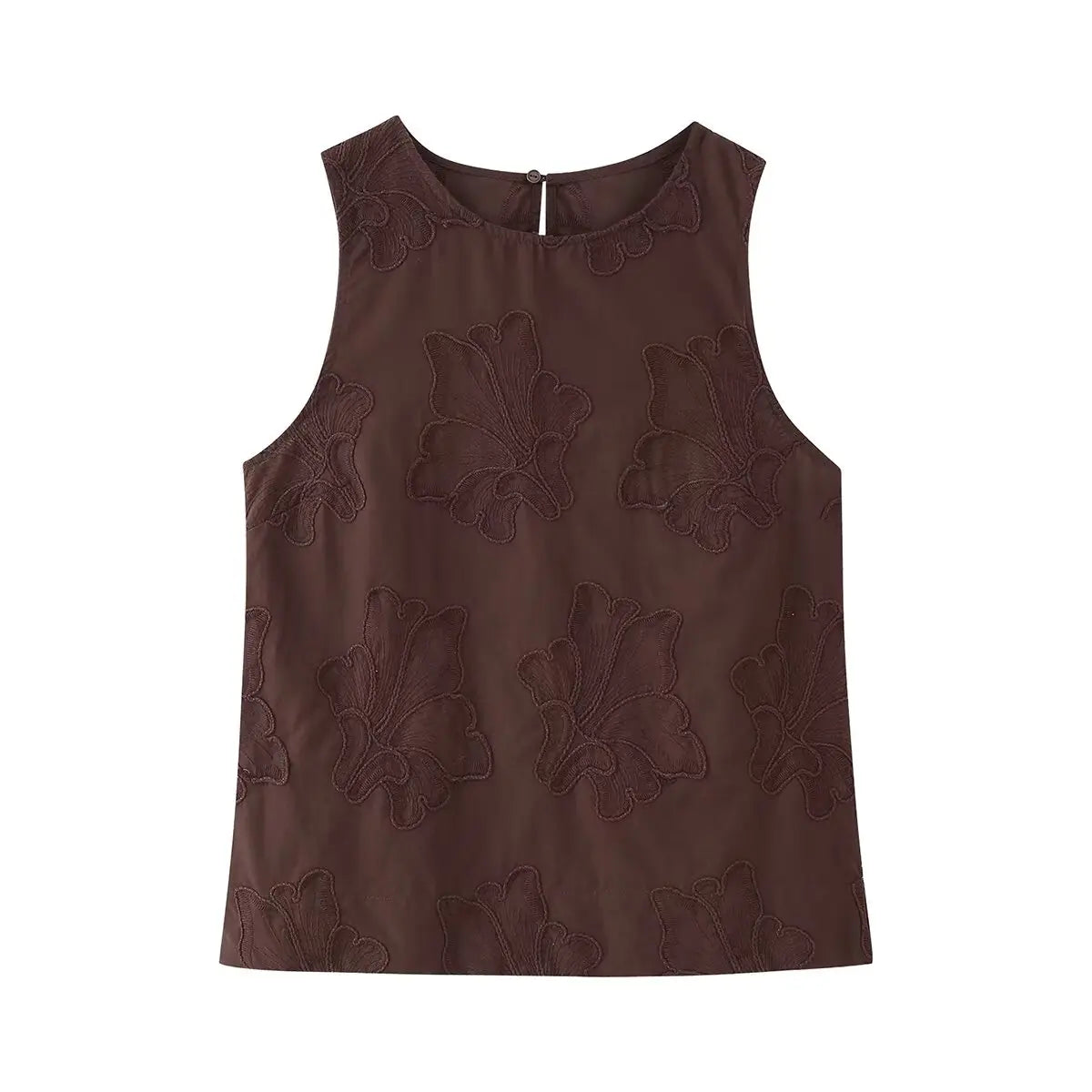 Embroidered Retro Set – Lace-up Vest & Summer Trousers