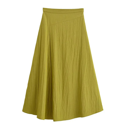 European Style Asymmetric Midi Skirt — Minimalist Chic
