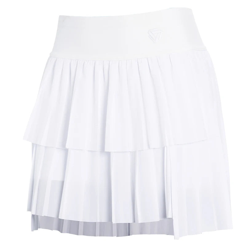 High Waist Double-Layer Pleated Skort — Athletic Golf & Tennis Workout