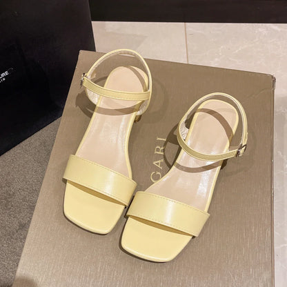 FairyBuckle Sandals | Women’s Thick Heels – Elegant, Trendy, Summer-Ready